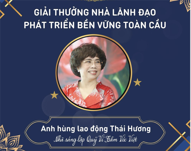 Nữ doanh nhân Thái Hương được tôn vinh là Nhà lãnh đạo Phát triển bền vững của năm (29/12/2023)